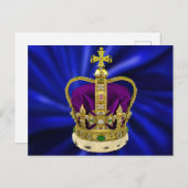 St Edwards Crown met Fur Briefkaart (Voorkant / Achterkant)