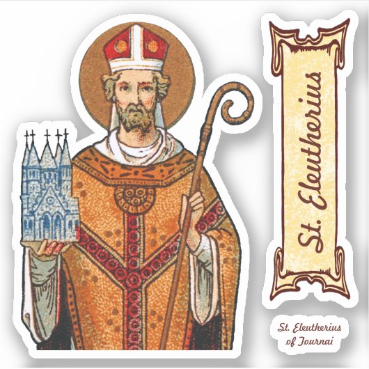 St. Eleutherius of Tournai (Detail; DG 01) Sticker (Voorkant)