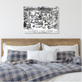 St. Eligius als goudsmid in zijn werkplaats Canvas Afdruk (Insitu (Slaapkamer))
