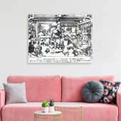 St. Eligius als goudsmid in zijn werkplaats Canvas Afdruk (Insitu (Woonkamer))