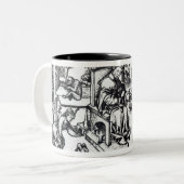 St. Eligius als goudsmid in zijn werkplaats Tweekleurige Koffiemok (Voorkant links)