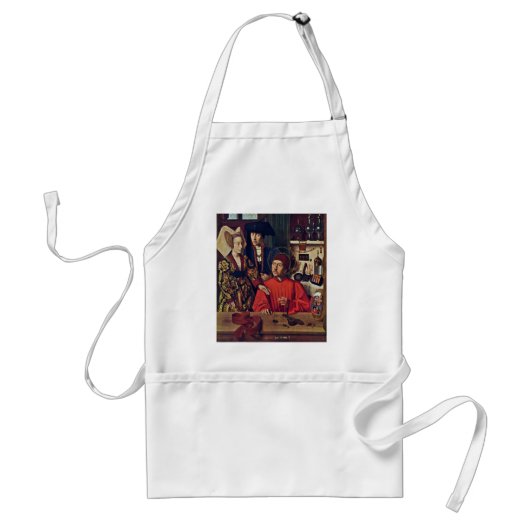 St. Eligius in zijn Goldsmith workshop, van Christ Standaard Schort (Voorkant)
