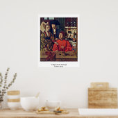 St.Eligius in zijn workshop door Peter Christus Poster (Keuken)