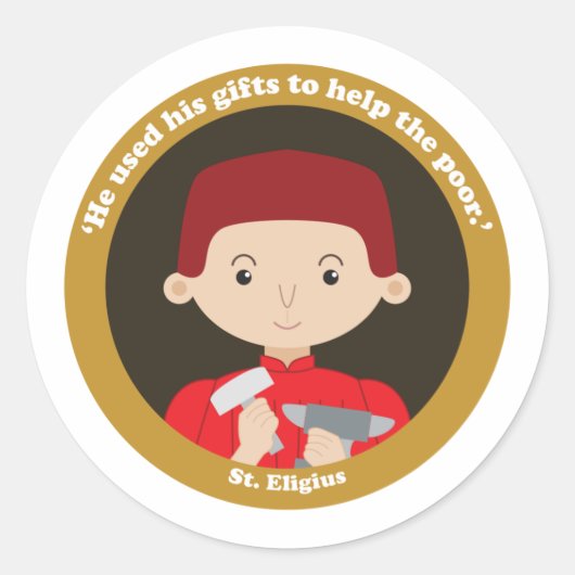St. Eligius Ronde Sticker (Voorkant)