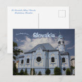 St. Elisabeth Blue Church Bratislava Slowakije Briefkaart (Voorkant / Achterkant)