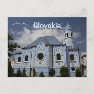 St. Elisabeth Blue Church Bratislava Slowakije Briefkaart
