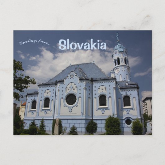 St. Elisabeth Blue Church Bratislava Slowakije Briefkaart (Voorkant)