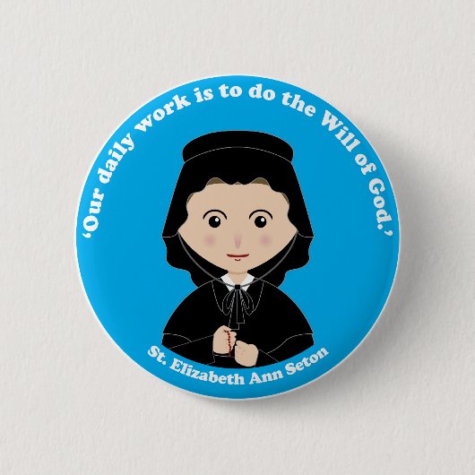 St. Elizabeth Ann Seton Ronde Button 5,7 Cm (Voorkant)