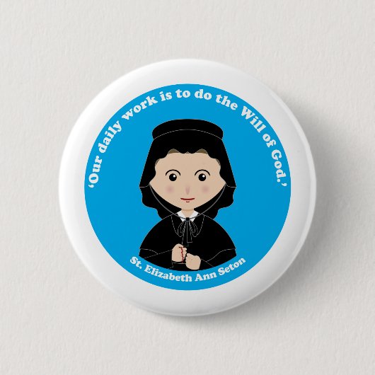 St. Elizabeth Ann Seton Ronde Button 5,7 Cm (Voorkant)