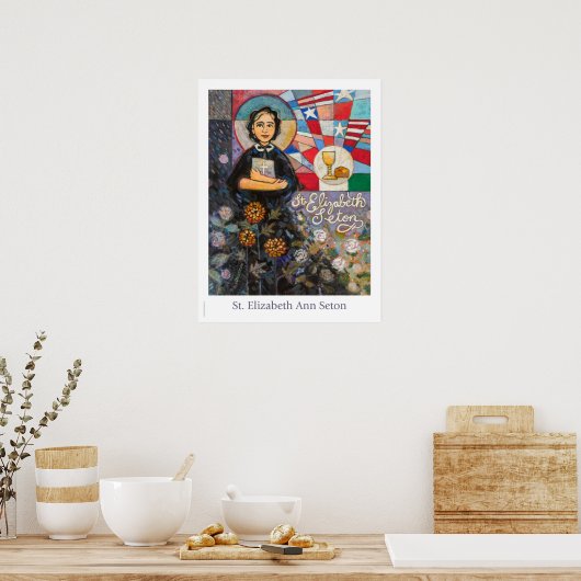 St. Elizabeth Seton poster katholieke klaslokalen (Keuken)
