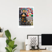 St. Elizabeth Seton poster katholieke klaslokalen (Thuiskantoor)