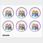 St. Elizabeth van de Visitatie Ronde Sticker (Vel)
