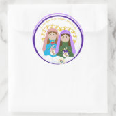 St. Elizabeth van de Visitatie Ronde Sticker (Tas)