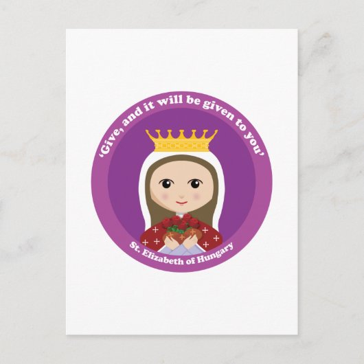 St. Elizabeth van Hongarije Briefkaart (Voorkant)