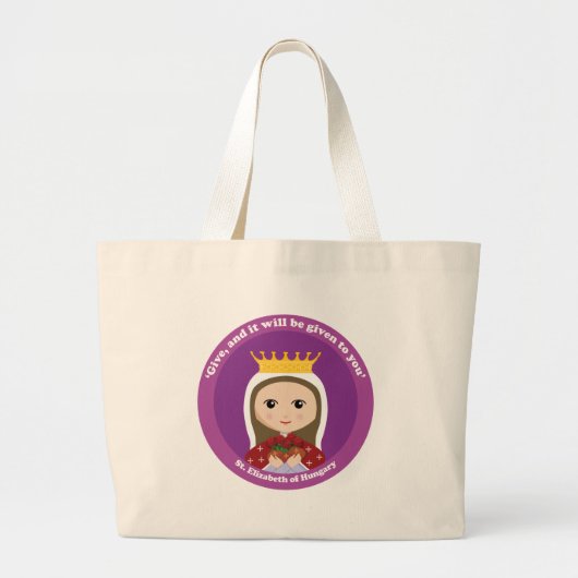 St. Elizabeth van Hongarije Grote Tote Bag (Voorkant)