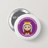 St. Elizabeth van Hongarije Ronde Button 5,7 Cm (Voorkant /achterkant)