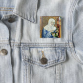 St. Elizabeth van Hongarije Vierkante Button 5,1 Cm (In situ)