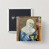 St. Elizabeth van Hongarije Vierkante Button 5,1 Cm (Voorkant /achterkant)