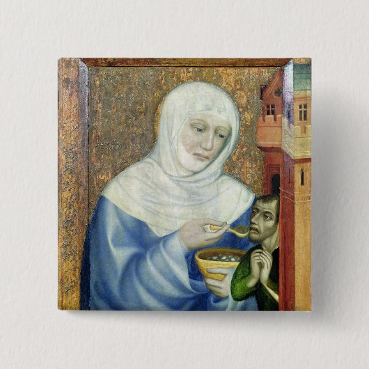 St. Elizabeth van Hongarije Vierkante Button 5,1 Cm (Voorkant)