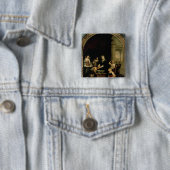 St. Elizabeth van Hongarije Vierkante Button 5,1 Cm (In situ)