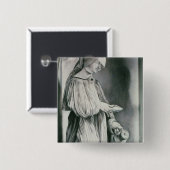 St. Elizabeth Vierkante Button 5,1 Cm (Voorkant /achterkant)