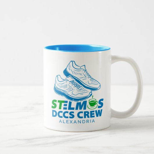 St. Elmo's DCCS hardloopploeg Alexandria Tweekleurige Koffiemok (Rechts)