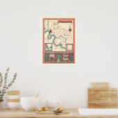 St. Emilion Bordeaux Wijnkaart Print (Keuken)