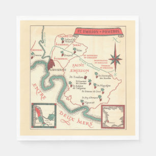 St. Emilion Bordeaux Wijnkaart Servet