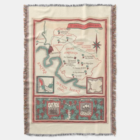  St. Emilion Bordeaux Wine  Deken (Voorkant Verticaal)