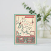 St. Emilion Bordeaux Wine Map Briefkaart (Staand voorkant)