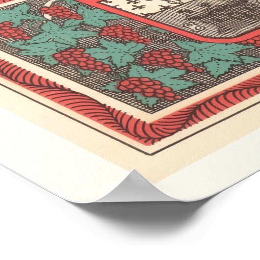 St. Emilion Bordeaux Wine Map Print (Hoek)