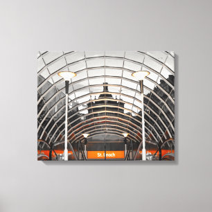 St Enoch's Subway Station, Glasgow, Schotland. Canvas Afdruk