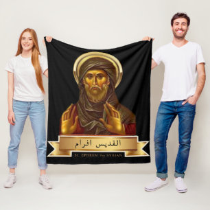 St. Ephrem de Syriër Dekbed Fleece Deken