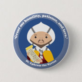 St. Ephrem van Syrië Ronde Button 5,7 Cm (Voorkant)