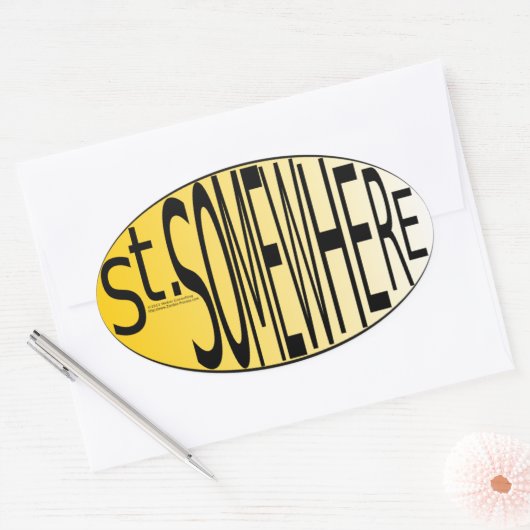 St. Ergens Ovale Sticker (Envelop)