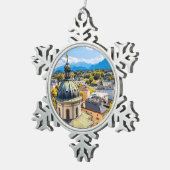 St. Erhardkerk, Salzburg, Oostenrijk, Tin Sneeuwvlok Ornament (Rechts)