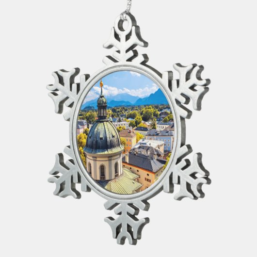 St. Erhardkerk, Salzburg, Oostenrijk, Tin Sneeuwvlok Ornament (Rechts)
