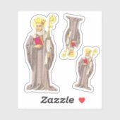 St. Etheldreda (Audrey) (P 003) - 3-up Contour Sticker (Vel)