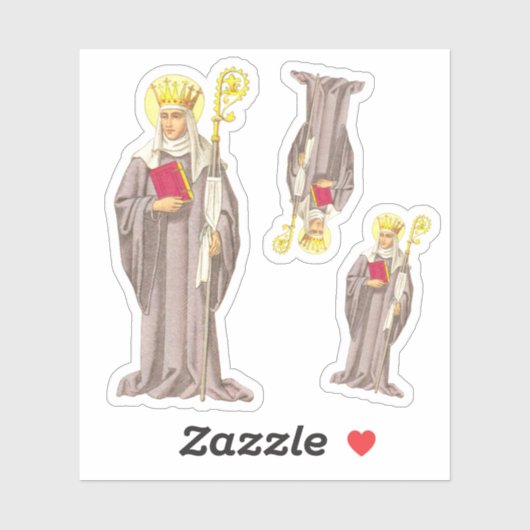 St. Etheldreda (Audrey) (P 003) - 3-up Contour Sticker (Vel)
