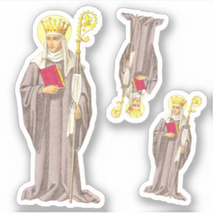 St. Etheldreda (Audrey) (P 003) - 3-up Contour Sticker