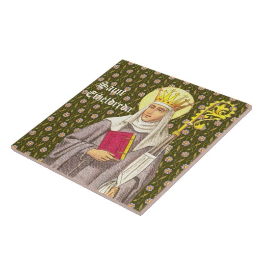 St. Etheldreda (Audrey) (P 003) Tegeltje (Zijkant)