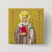 St. Etheldreda (Audrey) (P 003) Vierkante Button 5,1 Cm (Voorkant)
