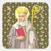 St. Etheldreda (Audrey) (P 003) Vierkante Sticker (Voorkant)