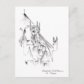 St. Etienne Cathedral, Bourges France Urban Sketch Briefkaart (Voorkant)