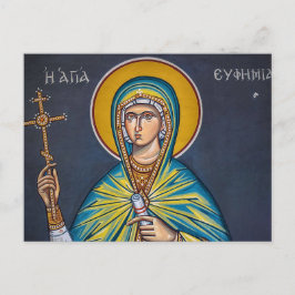 St. Euphemia Orthodox Christelijk Icoon Briefkaart