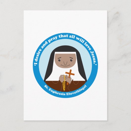 St. Euphrasia Eluvathingal Briefkaart (Voorkant)