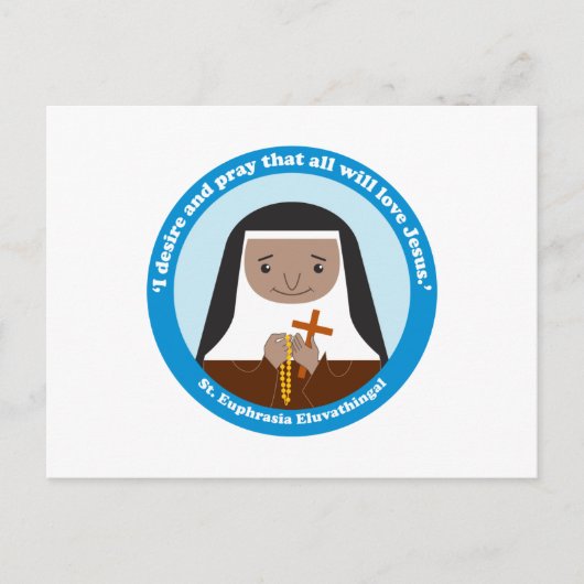 St. Euphrasia Eluvathingal Briefkaart (Voorkant)