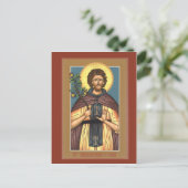 St. Euphrosynos de Cook Prayer Card Briefkaart (Staand voorkant)