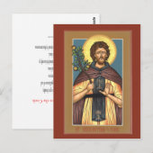 St. Euphrosynos de Cook Prayer Card Briefkaart (Voorkant / Achterkant)