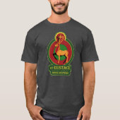 St. Eustace, Martyr, Patron Saint of Deer Hunters T-shirt (Voorkant)